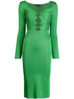 TOM FORD robe mi-longue à effet de brillance - Vert TOM FORD robe mi-longue à effet de brillance - Vert