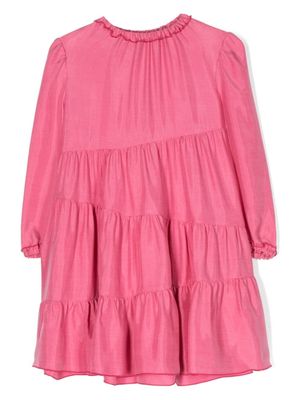 Il Gufo robe à volants superposés - Rose