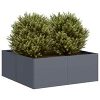 VidaXL Plantenbak 80x80x30 cm staal antracietkleurig
