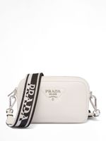 Prada sac à bandoulière à plaque logo - Blanc