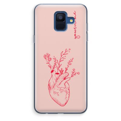 Blooming Heart: Samsung Galaxy A6 (2018) Transparant Hoesje