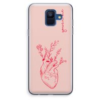 Blooming Heart: Samsung Galaxy A6 (2018) Transparant Hoesje