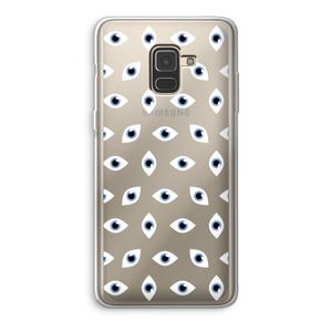 Eyes pattern: Samsung Galaxy A8 (2018) Transparant Hoesje