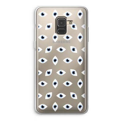 Eyes pattern: Samsung Galaxy A8 (2018) Transparant Hoesje