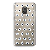 Eyes pattern: Samsung Galaxy A8 (2018) Transparant Hoesje