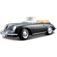 Modelauto - Porsche 356 cabrio - zwart - schaal 1:24 - speelgoedauto