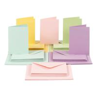 Creativ Company Kaarten en Enveloppen Pastelkleuren, 50 Sets - thumbnail