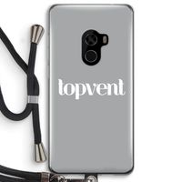 Topvent Grijs Wit: Xiaomi Mi Mix 2 Transparant Hoesje met koord