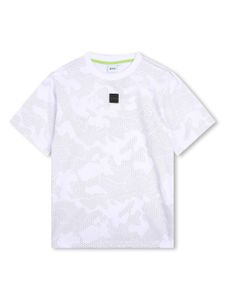 BOSS Kidswear t-shirt en coton à imprimé camouflage - Blanc