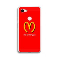 I'm lovin' you: Google Pixel 3 XL Transparant Hoesje