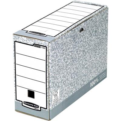 Fellowes Archiefdoos 1080501 111 mm x 265 mm x 327 mm Karton Grijs, Wit 1 stuk(s)