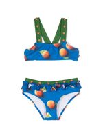 Molo bikini imprimé à volants - Bleu - thumbnail