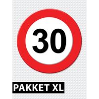 Verkeersbord 30 jaar feestartikelen pakket XL - thumbnail