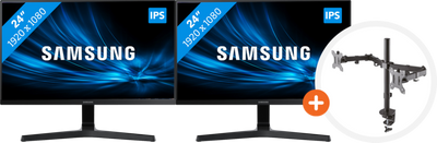 2x Samsung LS24R356FHU + NewStar FPMA-D550DBLACK 2x Samsung LS24R356FHU + NewStar FPMA-D550DBLACK