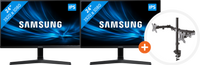 2x Samsung LS24R356FHU + NewStar FPMA-D550DBLACK - thumbnail