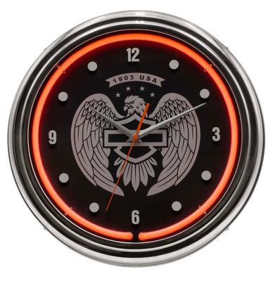 Harley Davidson - Open B&S Adelaar Neon Klok 220V