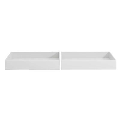 Leen Bakker - Opberglades Naia - Hoogglans (2 Stuks) - Spaanplaat - Wit - 99x17.8x66.5 Cm