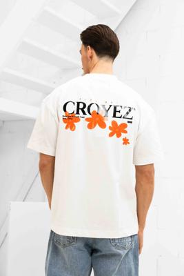 Croyez Botanique T-Shirt Heren Wit/Oranje - Maat M - Kleur: WitOranje | Soccerfanshop