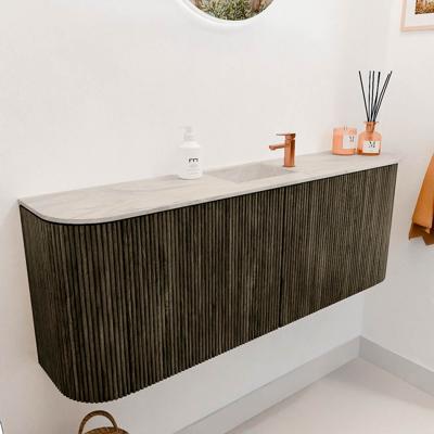Toiletmeubel Mondiaz Joya Dlux | 113.2 cm | Meubelkleur Shadow | Faye wastafel Ostra Wasbak Midden | 1 kraangat