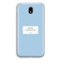 Reminder: Samsung Galaxy J5 (2017) Transparant Hoesje