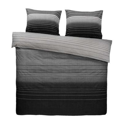 2e Halve Prijs Leen Bakker - Comfort Dekbedovertrek Stockholm - Antraciet - 240x200/220 Cm - Katoen - Grijs