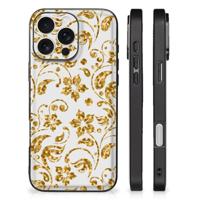 iPhone 16 Pro Bloemen Hoesje Gouden Bloemen