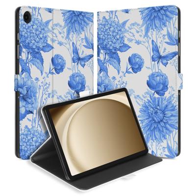 Samsung Galaxy Tab A11 Plus Tablet Hoesje Flower Blue met Standaard