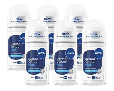 Nivea Derma Control Defend Deodorant Roller Voordeelverpakking Nivea Derma Control Defend Deodorant Roller Voordeelverpakking