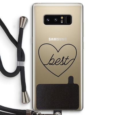 Best heart black: Samsung Galaxy Note 8 Transparant Hoesje met koord