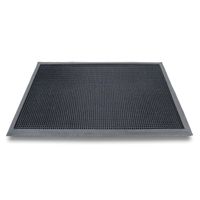 Rubberen antislip deurmatten/schoonloopmatten zwart 60 x 100 cm rechthoekig   -