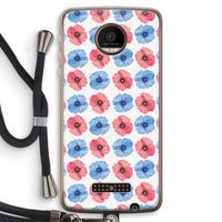 Klaproosjes: Motorola Moto Z Force Transparant Hoesje met koord