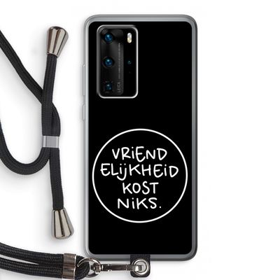 Vriendelijkheid: Huawei P40 Pro Transparant Hoesje met koord