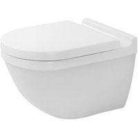 Duravit Starck 3 wandcloset diepspoel spoelrandloos 54cm met verdekte bevestiging en Saniclass toiletzitting wit SW729015/0293380 Duravit Starck 3 wandcloset diepspoel spoelrandloos 54cm met verdekte bevestiging en Saniclass toiletzitting wit SW729015/0293380