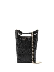 Alexander McQueen mini sac seau à broderies - Noir