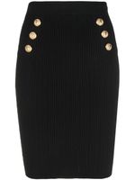 Balmain jupe en maille à taille haute - Noir