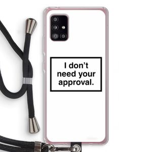 Don't need approval: Samsung Galaxy A51 5G Transparant Hoesje met koord