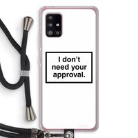 Don't need approval: Samsung Galaxy A51 5G Transparant Hoesje met koord
