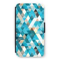 Gekleurde driehoekjes blauw: iPhone 12 mini Flip Hoesje