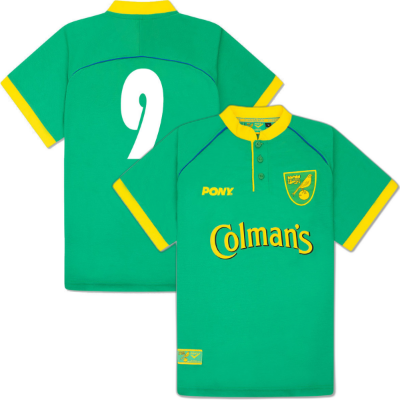 Pony - Norwich City FC Retro Uitshirt 1997-1999 + Nummer 9