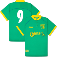 Pony - Norwich City FC Retro Uitshirt 1997-1999 + Nummer 9