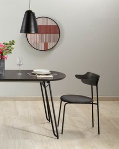Kave Home Uitschuifbare Ovale Eettafel Milian - Zwart - Ovaal