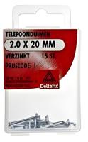 Telefoonduim 2,0x20mm verz 15st - Deltafix