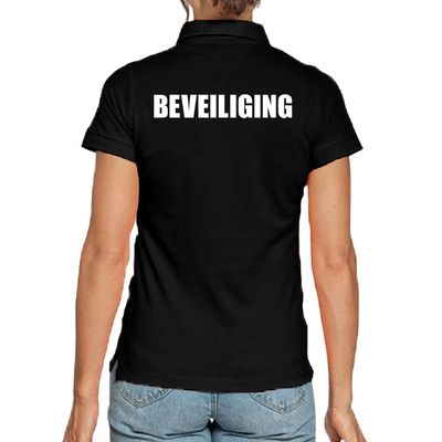 Beveiliging poloshirt zwart voor dames
