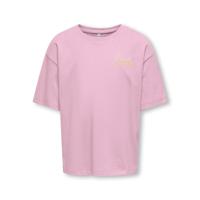 Kids ONLY zomer t-shirt S/S meisjes - loose fit - roze - Koghelen