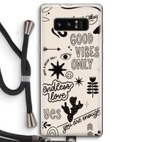 Good vibes: Samsung Galaxy Note 8 Transparant Hoesje met koord Good vibes: Samsung Galaxy Note 8 Transparant Hoesje met koord