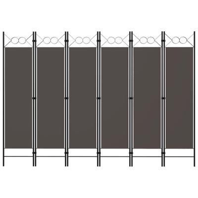 Kamerscherm met 6 panelen 240x180 cm antraciet