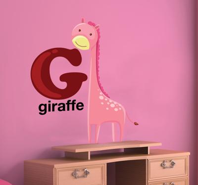Sticker letter G van Giraffe