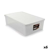 Opbergbak met Deksel Stefanplast Elegance Wit Plastic (6 Stuks)