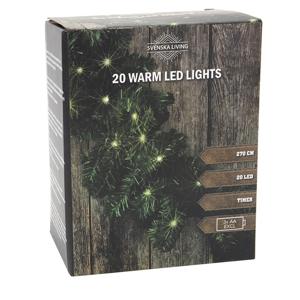 Dennenslinger - groen - met verlichting - 270 cm - dennen guirlande - led lampjes - warm wit