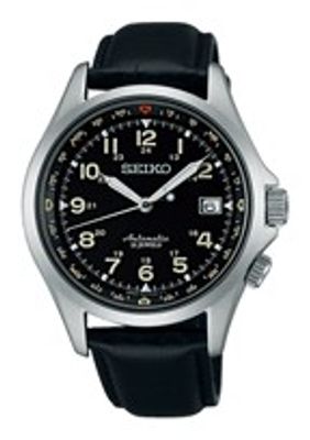 Horlogeband Seiko 6R15-02N0 / SARG007 Leder Zwart 20mm
